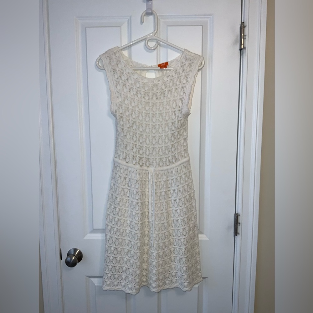 White crochet dress